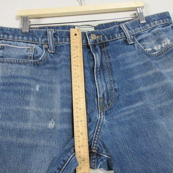 Yellowstone X Lucky Brand 363 Vintage Straight Selvedge Jeans Men's 38 Blue 804 - Picture 12 of 14